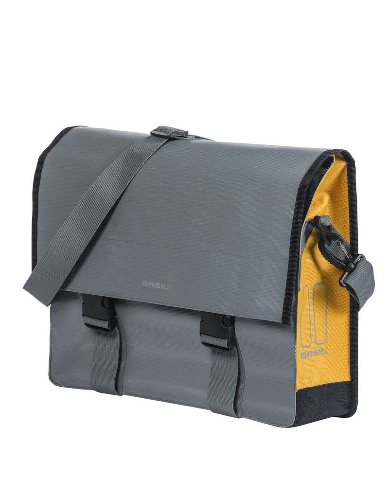 Basil Urban Load Messenger Bag - Stormy Grey/Gold