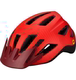 Specialized Shuffle Child Helmet with LED and MIPS - Rocket Red / Crimson Dot Plane