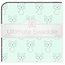 Swaddle Designs Ultimate Swaddle Blanket Gray Fox on Pastel SeaCrystal with Gray Trim Pastel SeaCrystal