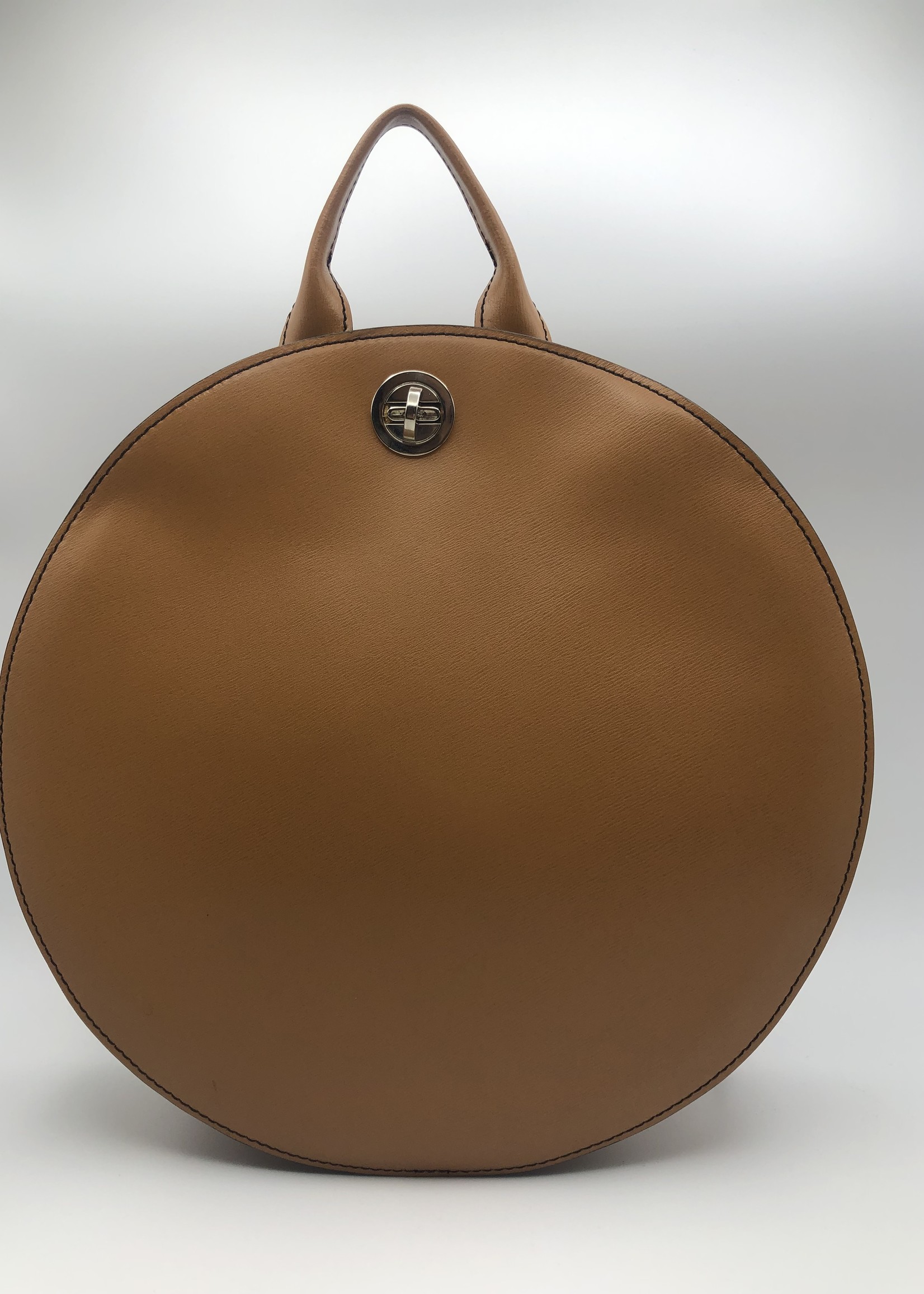BogaBag Natural Leather Circle Backpack