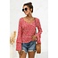 Anna-Kaci Daisy V-Neck Bell Sleeve Blouse