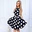Chance Style Round Neck Polka Dot Sleeveless Mini Dress