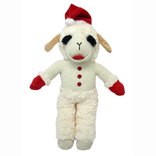 MultiPet MultiPet Holiday Standing Lamb Chop w/Santa Hat 8”