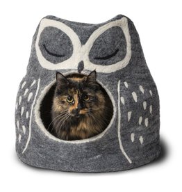 Dharma Dog Karma Cat Dharma Dog Karma Cat Wool Felt Owl Cave Grey