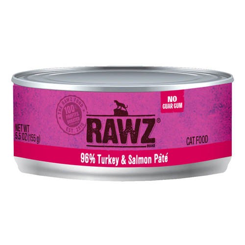 Rawz Cat Can 96% Turkey & Salmon 5.5oz