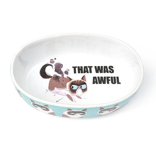 Petrageous Petrageous Grumpy Cat Face Saucer Pink5”