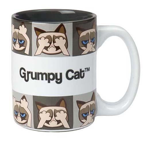 Petrageous Petrageous Grumpy Cat Mug Grey 24oz