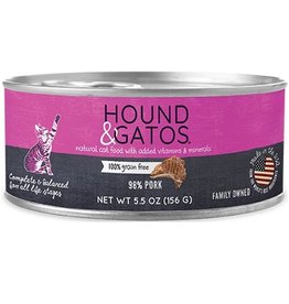 Hound & Gatos Hound & Gatos Cat Can Pork 5.5oz