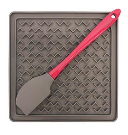 Messy Mutts Messy Mutts Silicone Therapeutic  Feeding Mat with Silicone Spatula