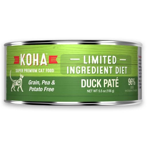 Koha Cat Can 96% Duck Pate 5.5oz