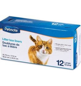 Petmate Litter Pan Liners 12ct Large Clear