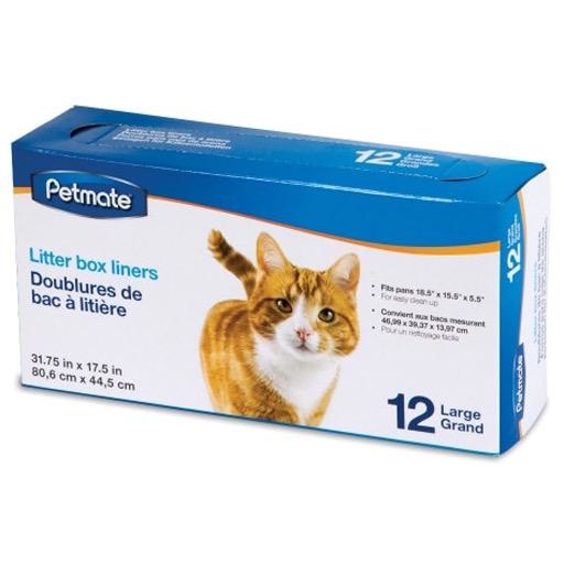 Petmate Litter Pan Liners 12ct Large Clear