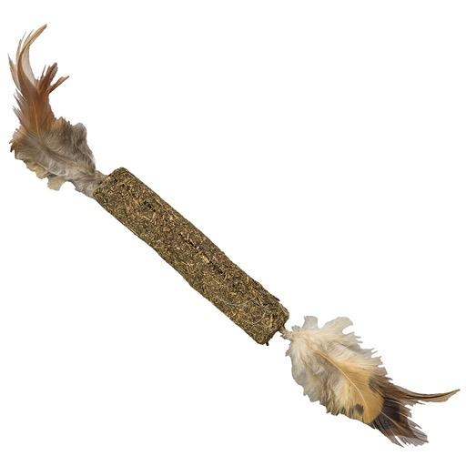 Ethical Ethichal Compressed Catnip Stick with Toy Feathers 12inch