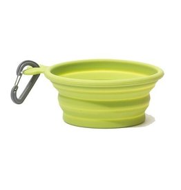 Messy Mutts Messy Mutts Silicone Collapsible Bowl Green Medium