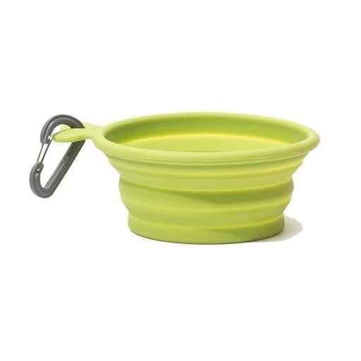 Messy Mutts Messy Mutts Silicone Collapsible Bowl Green Medium