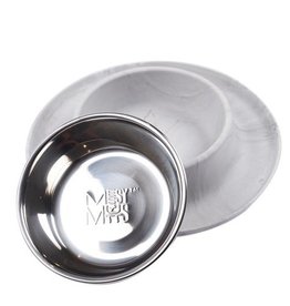 Messy Mutts Messy Mutts Silicone Feeder with Stainless Saucer Bowl 1.5 Cup Marble Medium
