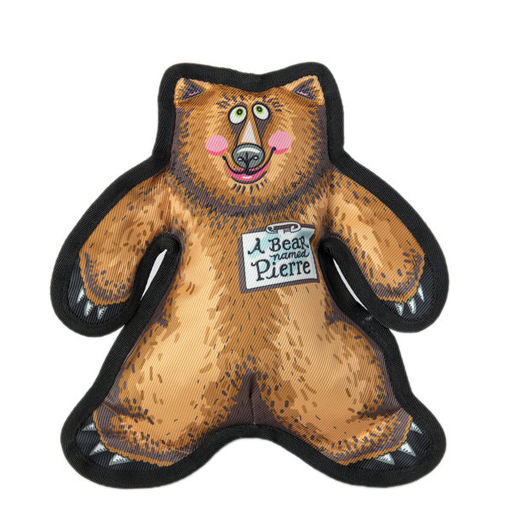 Fuzzu Fuzzu Wild Woodies Pierre the Bear Dog Toy