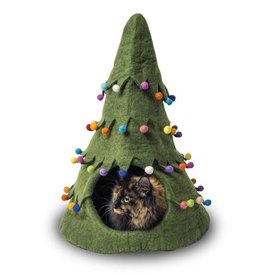 Dharma Dog Karma Cat Dharma Dog Karma Cat Wool Felt Christmas Tree Cave Green