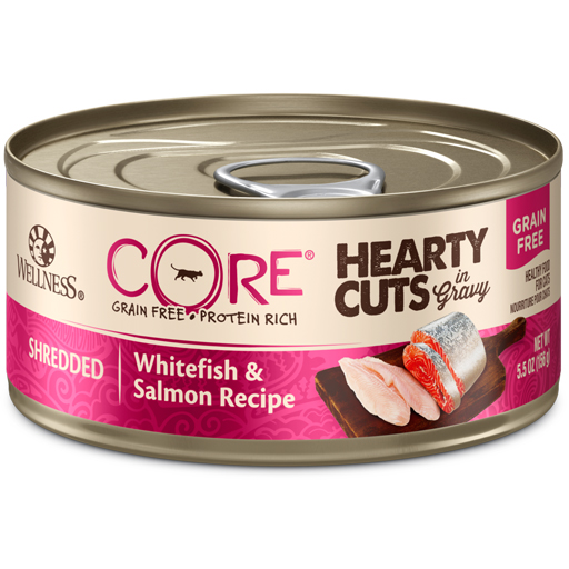 Wellness Wellness Cat CORE Hearty Cuts Shredded Whitefish & Salmon 5.5oz