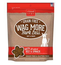 Cloud Star Wag More Bark Less Soft & Chewy Treats Beef & Spinach 5oz