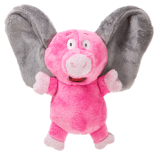 Sherpa Go Dog Silent Squeak Flips Pig and Elephant Large