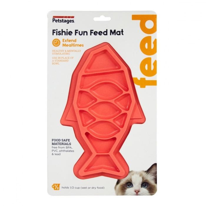 Outward Hound Petstages Fishie Fun Feed Mat Pink