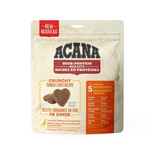 Acana Crunchy Turkey Liver Biscuits Large 255g