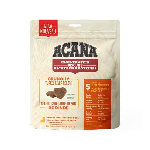 Acana Cruchy Turkey Liver Biscuits Small 255g