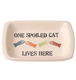 Petrageous Petrageous One Spoiled Cat Regtangle Saucer 2.5oz