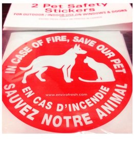 Enviro Fresh Safety Sticker 'Save My Pet'