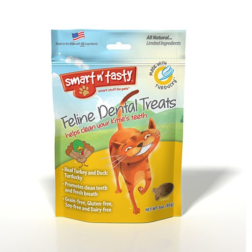 Emerald Pet Products Smart n' Tasty Feline Dental Treat Turducky 3oz