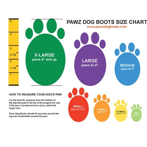 Pawz Dog Boots, Orange, XS