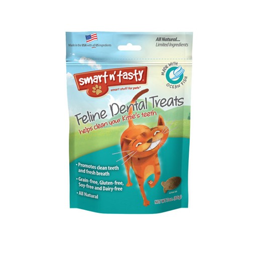 Emerald Pet Products Smart n' Tasty Feline Dental Treat Ocean Fish 3oz