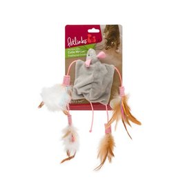Petlinks Petlinks Cutie Mouse Feathered Crinkle Toy