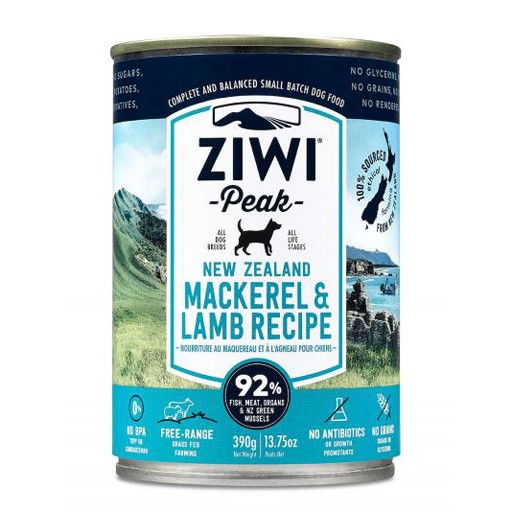 ZiwiPeak ZiwiPeak Daily Cusine Dog Can Mackerel & Lamb 390g (New)