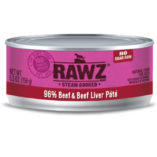 Rawz Cat Can 96% Beef & Beef Liver 5.5oz