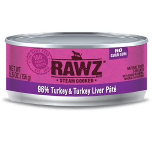 Rawz Cat Can Turkey & Turkey Liver 5.5oz