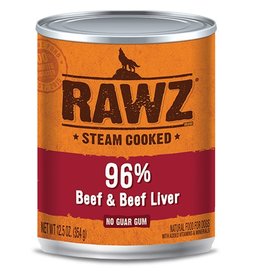 Rawz Dog Can 96% Beef & Beef Liver 12oz