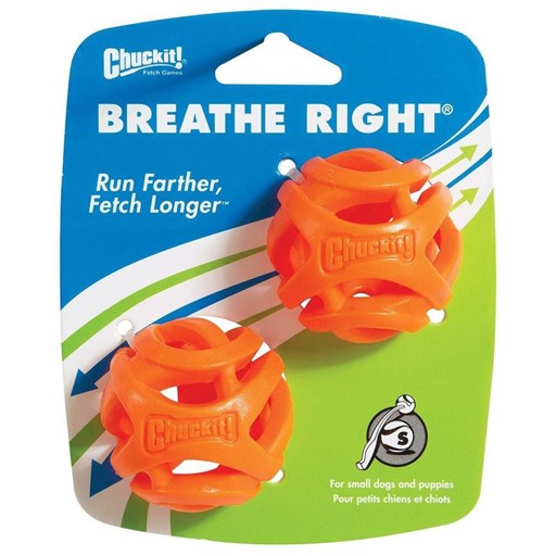 Chuckit! Breath Right Fetch Ball Small 2pk