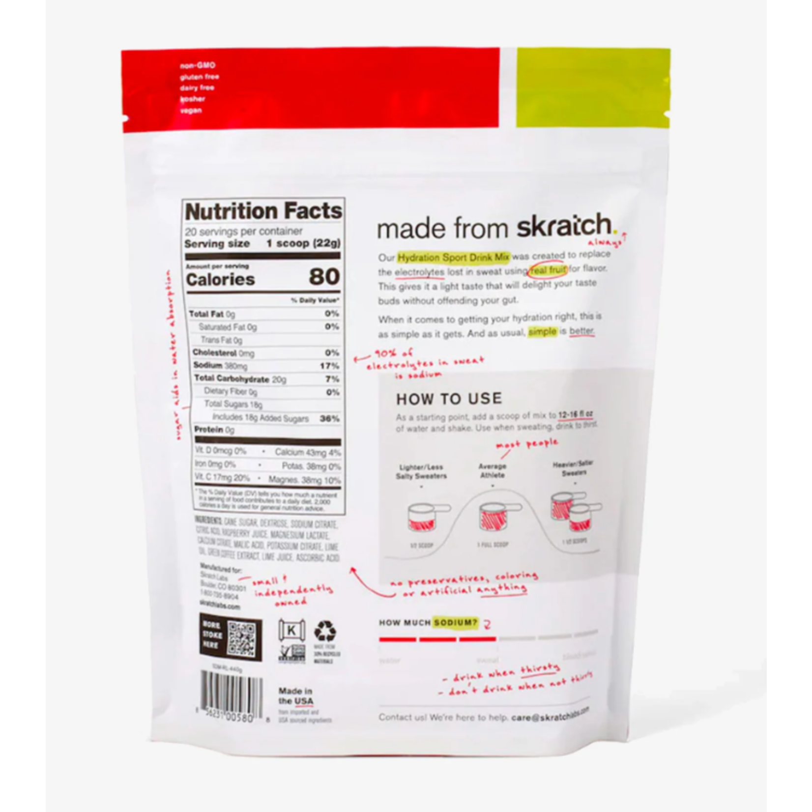 Skratch Labs Hydration Sport Mix - 440G