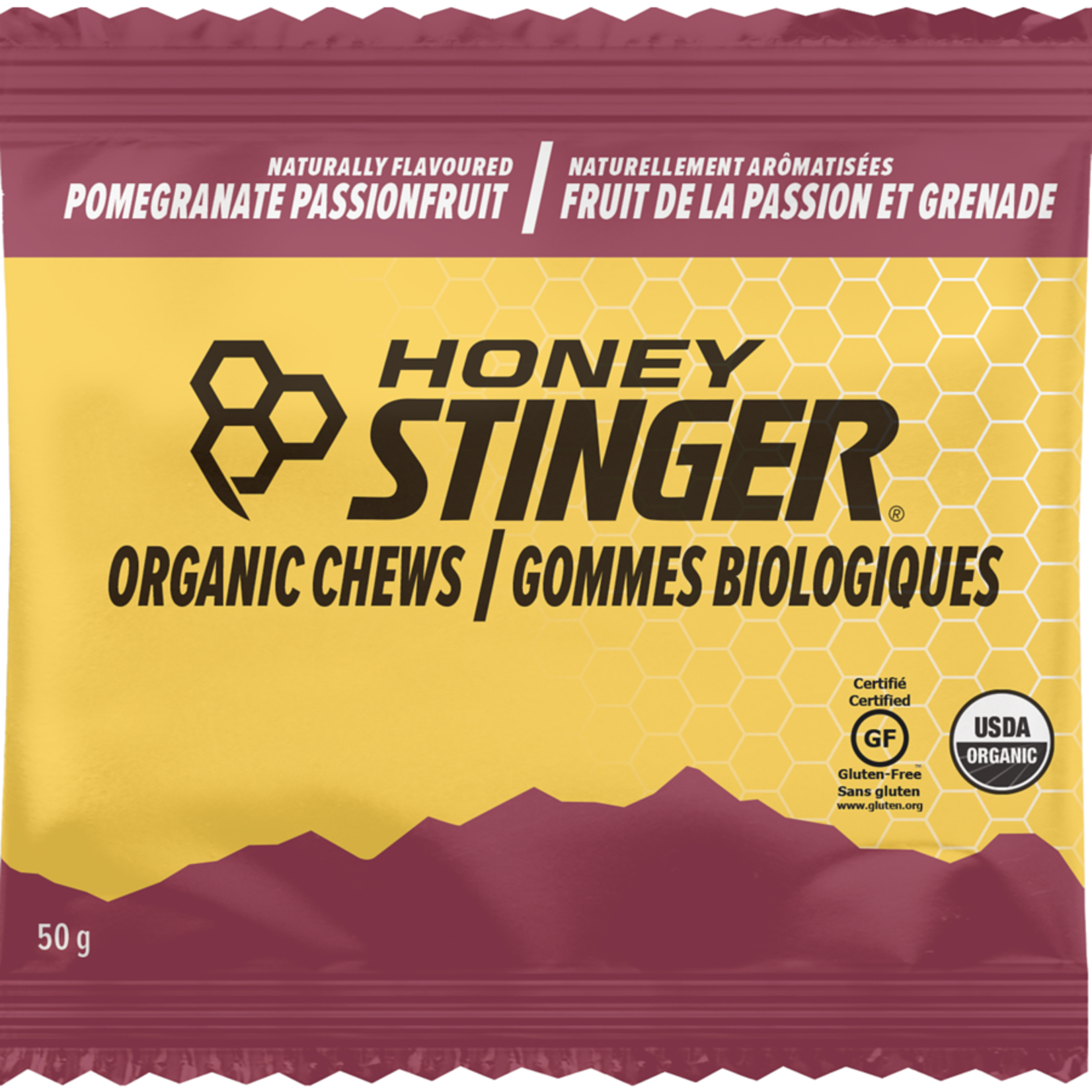 Honey Stinger Organic Energy Chews Pomegranate Passionfruit (Single Unit)