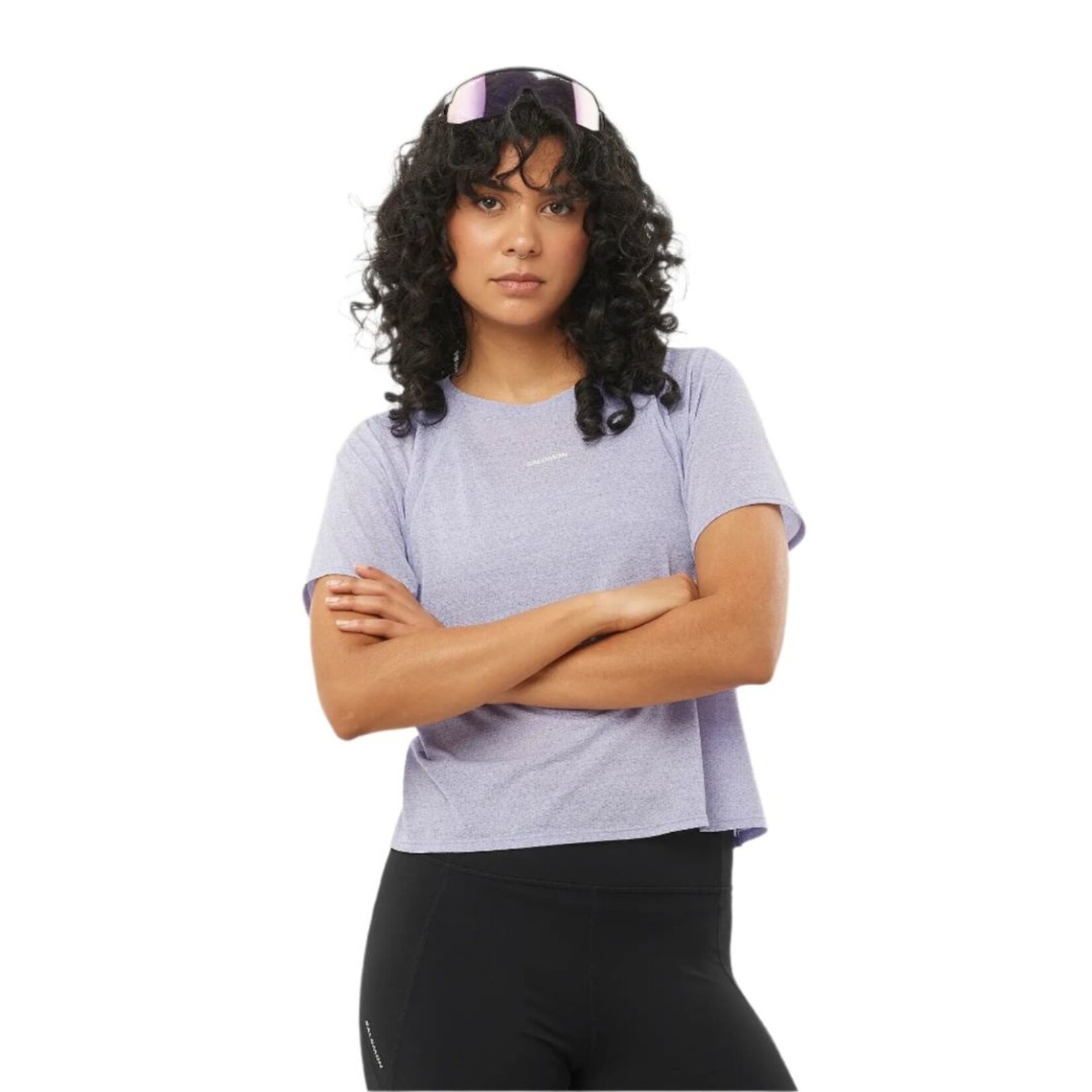Salomon Women's SHAKEout Air Cropped Short Sleeve T-Shirt