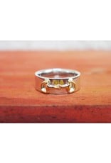 BE Gold Snaffle Bit Band Ring