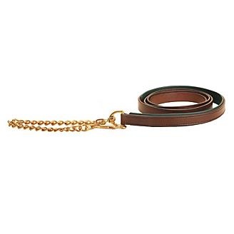 Tory Leathers Tory 1" Padded Lead with 24" Solid Brass Chain