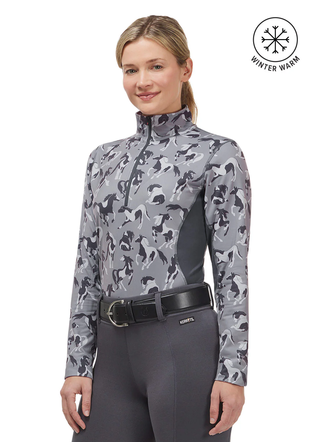 Kerrits On Course Quarter Zip Fleece Tech Top