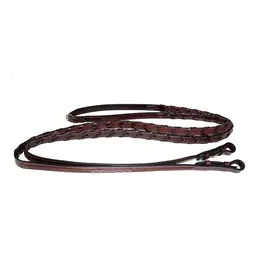 Nunn Finer Nunn Finer Rubber Lined Laced Reins Havana