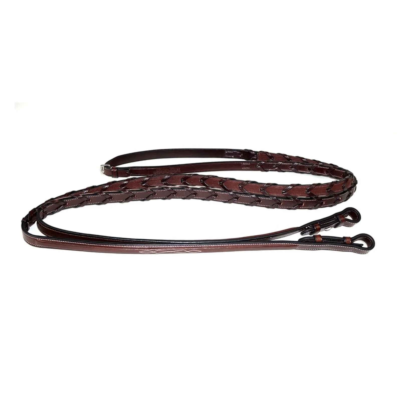 Nunn Finer Nunn Finer Rubber Lined Laced Reins Havana