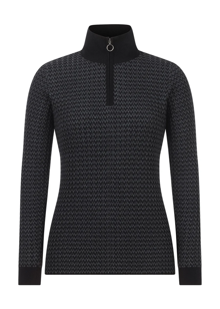 Kerrits Quarter Zip Herringbone Sweater