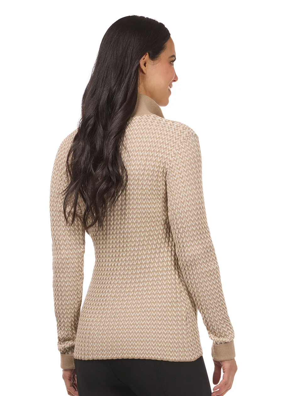 Kerrits Quarter Zip Herringbone Sweater