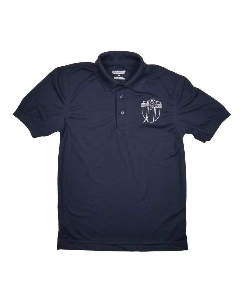 ST. MICHAEL DRY FIT SHORT SLEEVE POLO - Educational Apparel